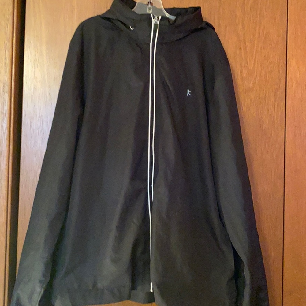 Danskin black hooded windbreaker jacket
